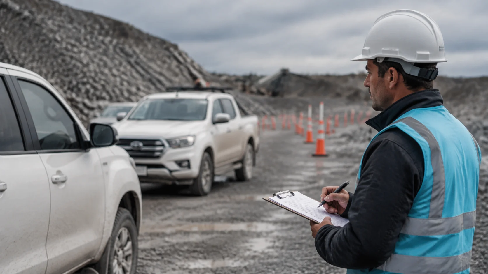 Vehículos que ingresan a obras o minas: matriz por cliente