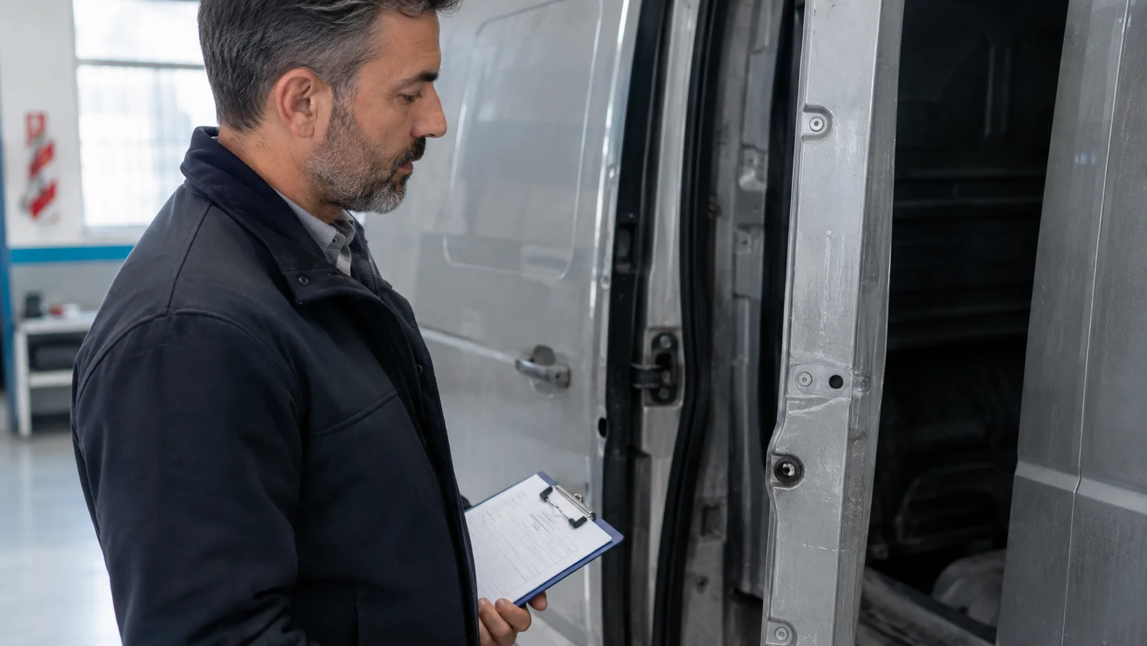 Grabado de autopartes de vehículos de empresa en CABA