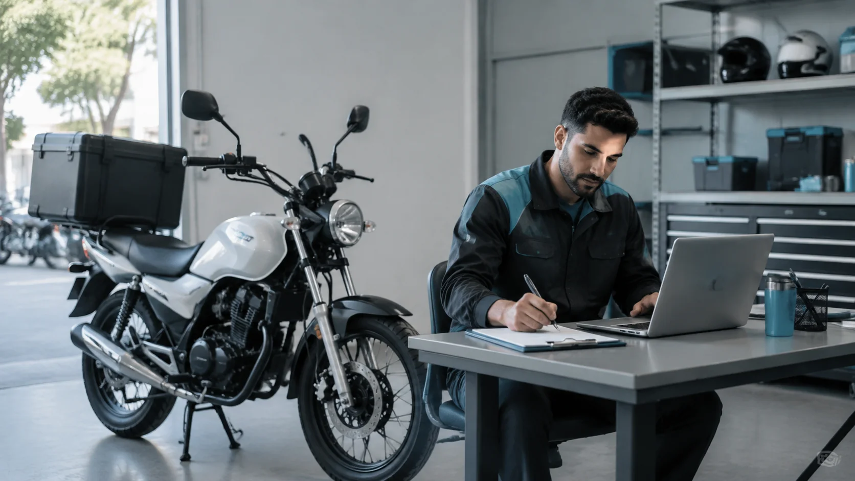 Moto de reparto de una empresa: ficha de alta, seguro, conductor y mantenimiento
