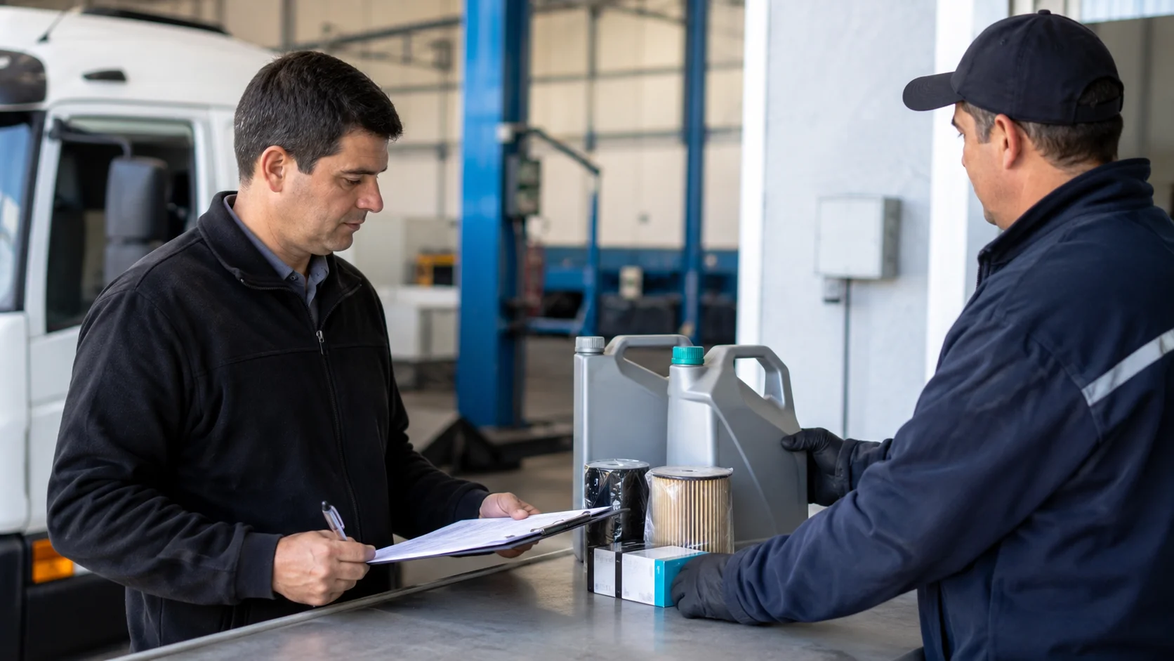Cambio de aceite y filtros: cómo controlar intervalos en una flota