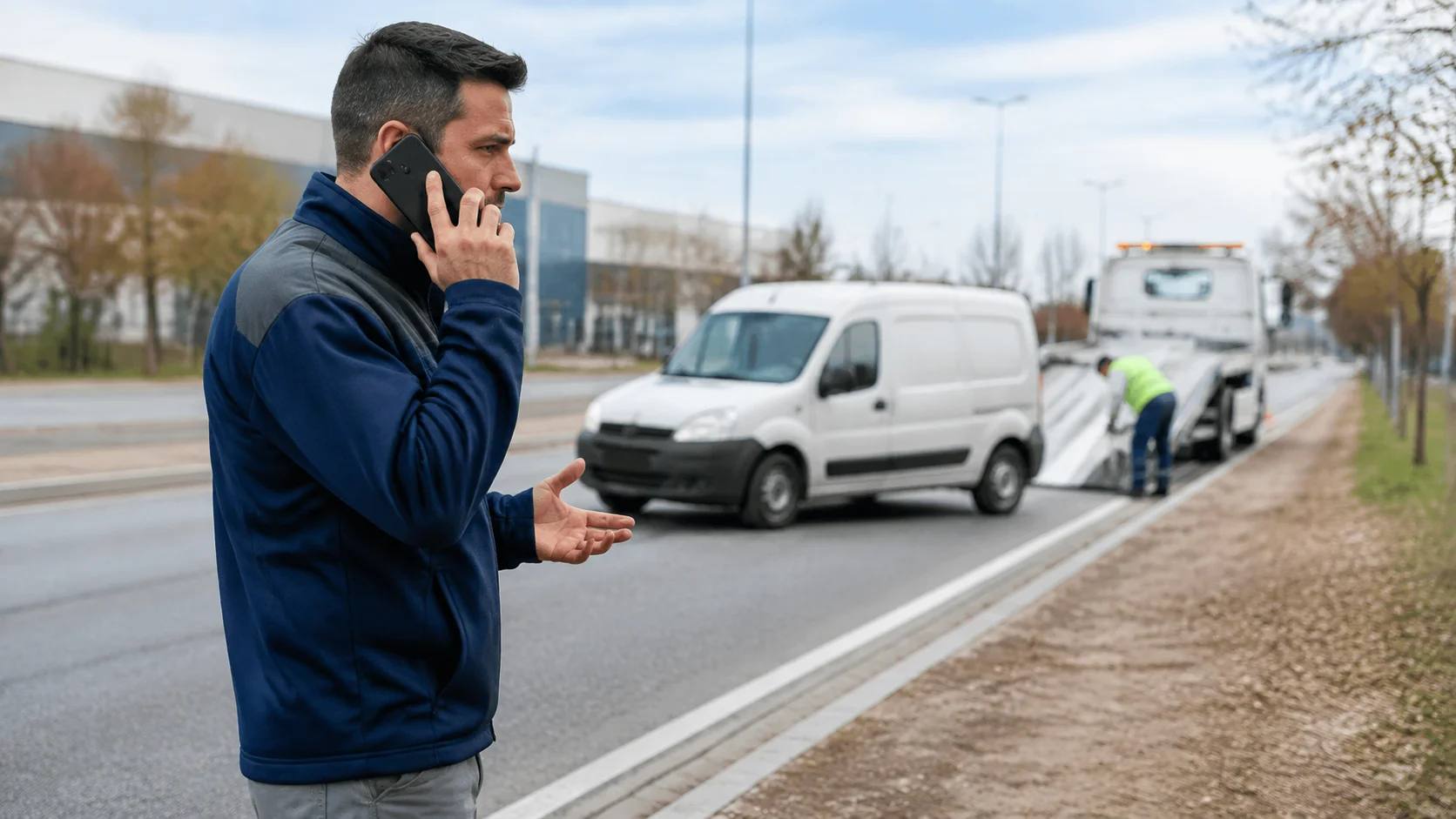 Qué debe comunicar el conductor a la empresa después de un choque