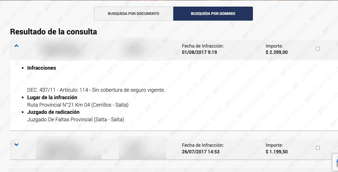 Detalle desplegado en el SINAI con motivo, lugar de la infracción y juzgado de radicación